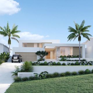 David Wilkes (@david_wilkes_design) • Instagram photos and videos Modern Coastal Home Exterior, Beach House Outside, House By The Beach, Coastal Facade, Beach House Landscaping, Coastal Home Exterior, Beach Front House, Houses By The Beach, Coastal Exterior