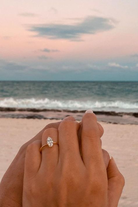 Create your own one-of-a-kind marquise diamond engagement ring! 💫

#brilliantearth #engagement #proposal #beachengagement #diamondring #yellowgoldengagementring #solitaireengagementring #marquisecutdiamond #marquiseengagementring Marquise Engagement Ring Aesthetic, Marquise Engagement Ring Gold Band, Nerdy Engagement Rings, Ring Ideas Wedding, Marquise Rings, Wedding Musts, Earth Engagement Rings, Engagements Rings, Engagement Ring Ideas