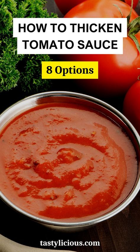 how to thicken tomato sauce with cornstarch | how to thicken tomato sauce | how to thicken tomato sauce with tomato paste | keto recipes dinner | healthy gut recipes | keto diet recipes | yummy food Tomato Sauce With Tomato Paste, Sauce With Tomato Paste, Thicken Sauce, How To Make Tomato Sauce, Spicy Sauce Recipe, Creamy Sauce For Chicken, Homemade Tomato Paste, Gut Recipes, Easy Sauce Recipe