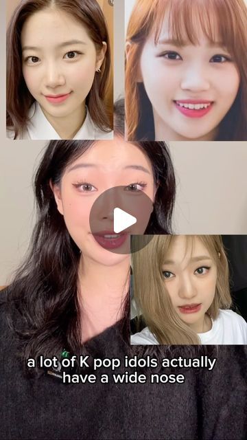 Tricks K-pop idols use to contour nose!!! #nosecontour #koreanmakeup #kpopmakeup #idolmakeup #kpopidol | Instagram K Pop Idols Without Makeup, Nose Contour For Asian Nose, Korean Nose Contour, Big Nose Makeup Contouring, Flat Asian Nose Contour, Japanese Nose Contour, Kpop Idols With Big Nose, Asian Nose Contour, Idols With Big Nose