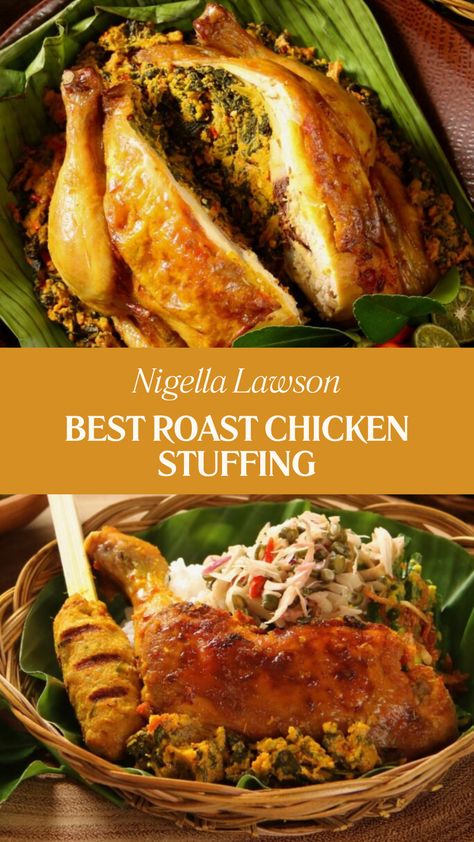 Nigella Best Roast Chicken Stuffing Roast Chicken Stuffing, Stuffing For Chicken Roast, Chicken Stuffing Recipes, Roast Chicken With Stuffing, Stuffing For Chicken, Nigella Recipes, Best Roast Chicken, Classic Stuffing Recipe, Classic Stuffing