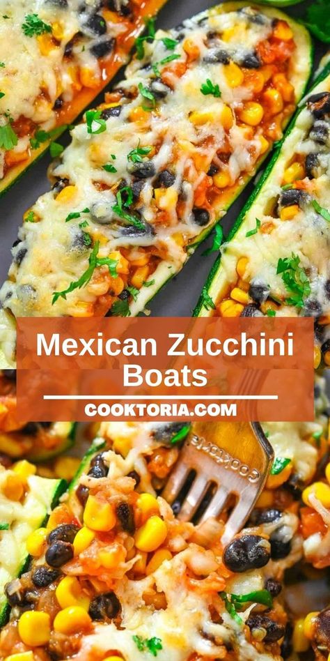 Mexican Zucchini Boats, Zucchini Dinner Recipes, Mexican Zucchini, Zucchini Boat Recipes, Easy Zucchini Recipes, Keto Journey, Zucchini Boats, Tasty Vegetarian Recipes, Health Dinner Recipes