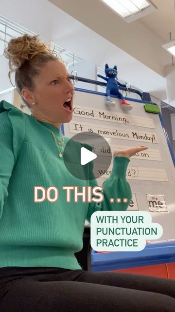 Punctuation Kindergarten, Punctuation Activities, Teacher Videos, Class Books, Literacy Specialist, Grade 1 Reading, Kindergarten Songs, Kindergarten Learning Activities, Make Learning Fun