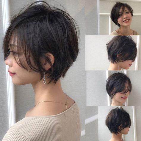 Asian Female Short Haircut, Korean Pixie Haircut 360, Asian Pixie Haircut, Pixie Cut Korean, Short Haircuts For Long Faces, Asian Pixie Cut, Peinados Hair Styles, Really Short Hair, Asian Short Hair