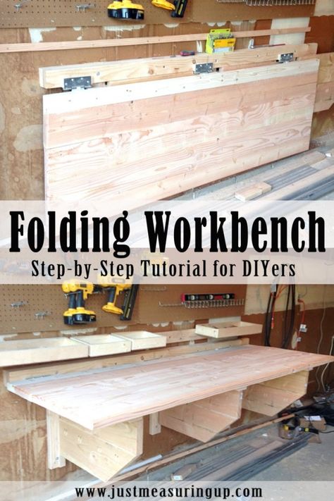 Best DIY of the Week {6}: Building Projects Apartemen Studio, Folding Workbench, Diy Workbench, Garage Work Bench, Workbench Plans, Diy Garage Storage, Woodworking Workbench, Diy Holz, Work Bench