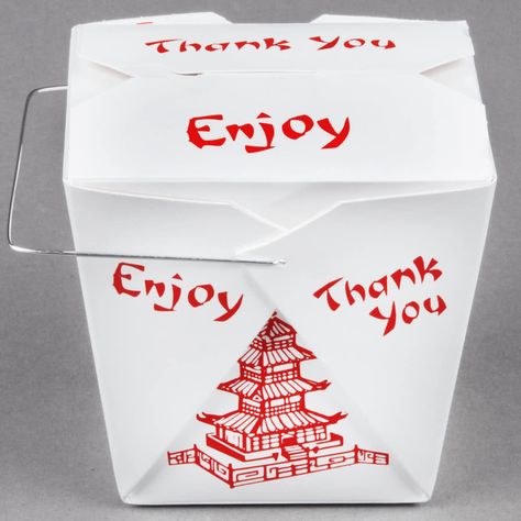 Make your restaurant's take out service as remarkable as your dine-in service with this attractive 26 oz. Fold-Pak 26WHPAGODM take out container. Its upscale, pagoda pattern is popularly used in Chinese / Asian restaurants, but this versatile container can be used for just about any products. Its leak and grease resistant packaging keeps hot, cold, wet, or dry foods fresh. The convenient one piece design of the package maintains freshness by retaining heat and venting steam. Make car... Party Favor Food, Chinese Takeout Box, Bar Restaurant Design, Takeaway Packaging, Architecture Restaurant, Healthy Chinese, Vegan Coleslaw, Chinese Takeaway, Chinese Take Out