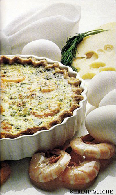 Shrimp Quiche Recipe | MrBreakfast.com Fancy Quiche, Shrimp Quiche, Quiche Breakfast, Quiche Lorraine Recipe, Breakfast Quiche Recipes, Quiche Recipes Easy, Breakfast Quiche, Quiche Recipe, Shellfish Recipes