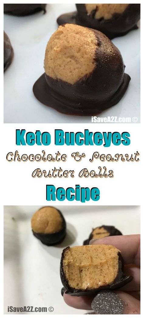 Keto Buckeyes, Chocolate Balls Recipe, Peanut Butter Balls Recipe, Postre Keto, Chocolate Balls, Low Carb Peanut Butter, Keto Candy, Butter Balls, Chocolate And Peanut Butter