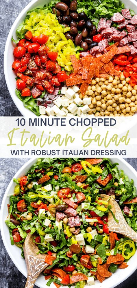 Salad Recipes Lettuce, Chopped Italian Salad, Simple Quinoa, Salad Italian, Tomatoes Roasted, Lettuce Salad Recipes, Italian Salad Recipes, Chopped Salad Recipes, Italian Chopped Salad