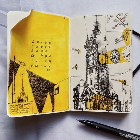 By Syukri Shairi Taken from: archatlas Kunstjournal Inspiration, Sketch Books, Drawing Sketching, Black Pen, Sketchbook Art Journal, Gcse Art, Sketchbook Pages, Ink Drawings, Arte Sketchbook