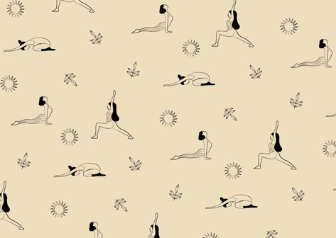 10 Yoga Studio Branding Concepts to Help You Feel Relaxed & Mindful Yoga Studio Branding, Yoga Brands, Yoga Branding Design, Yoga Illustrations, Fp Logo, Yoga Pattern, Brand Language, Contemporary Typography, Yoga Illustration