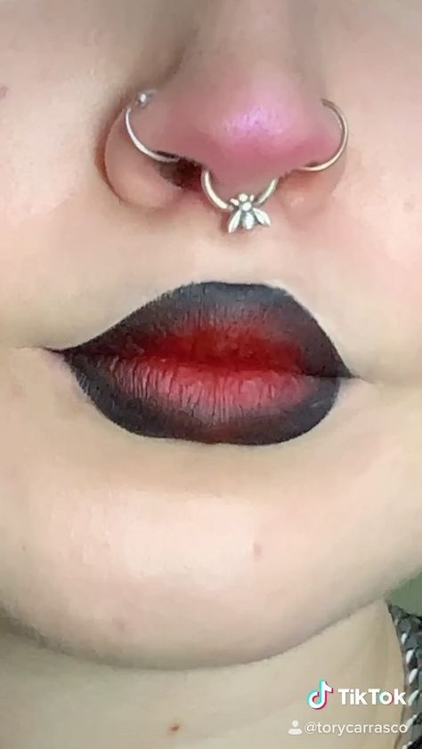 Punk Makeup Eyes, Makeup Looks Lips, Lip Ideas, Maquillage Goth, Punk Makeup, Lip Tutorial, Alt Makeup, Swag Makeup, Alternative Makeup