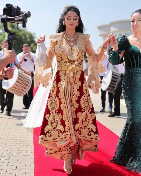 Albanian Wedding Dress, Albanian Dress, Albanian Girl, Albanian Clothes, Albanian Wedding, Albanian Clothing, Red Veil, Albanian Culture, Cute Wedding Dress