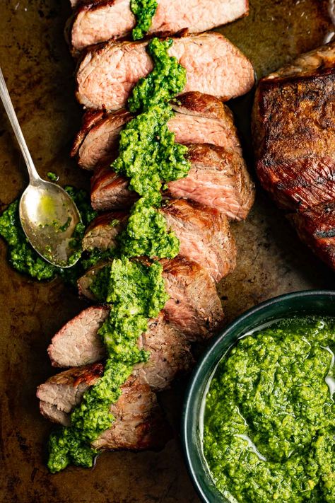 Tri-Tip with Creamy Avocado Chimichurri #keto #grilling #recipe #lchf #lowcarb Tri Tip Recipes, Flank Steak With Chimichurri, Teriyaki Skewers, Cast Iron Keto, Avocado Chimichurri, Steak With Chimichurri, Teriyaki Chicken Skewers, Low Carb Tacos, Dinner Prep