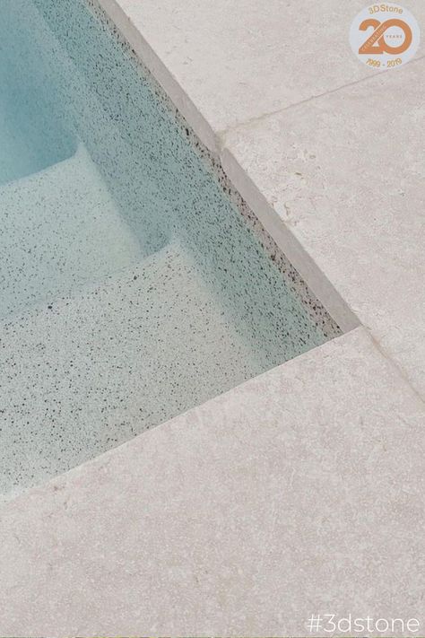 Modern Pool Tile Ideas, Pool Coping And Tile, Travertine Pool Tile, Pavers Around Pool, Pool Coping Ideas, Pool Patio Pavers, Southern Backyard, Pool Ledge, Stone Pool Deck