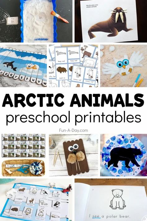 collage of arctic activities with text that reads arctic animals preschool printables Arctic Animal Lesson Plans For Preschool, Arctic Animals Preschool Activities Free Printables, Arctic Animal Math Preschool, Antarctic Animals Free Printables, Arctic Activities, Arctic Animals Printables, Arctic Animal Books Preschool, Winter Animals Preschool, Polar Animals Preschool