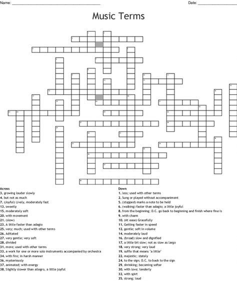 Home›Education Music Crossword Puzzle     So you think you know music/ Test your knowledge with these great Music crossword puzzles. They’re fun and challenging and will give your music brain a good workout. Print them all for free.     Music Crossword Puzzle      Printable Music Crossword Puzzle Music Crossword Free Printable, Music Crossword, Crossword Puzzle Games, Coloring Rocks, Music Basics, Puzzle Printable, Music Terms, Music Worksheets, Music Appreciation