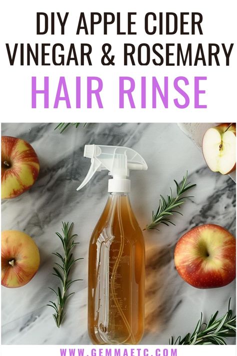 Rosemary Vinegar Hair Rinse, Apple Cider Vinegar Hair Rinse Recipe, Vinegar Hair Rinse Recipe, Apple Cider Hair, Hair Rinse Recipe, Acv Hair Rinse, Apple Cider Vinegar Hair, Apple Cider Vinegar Hair Rinse, Vinegar For Hair