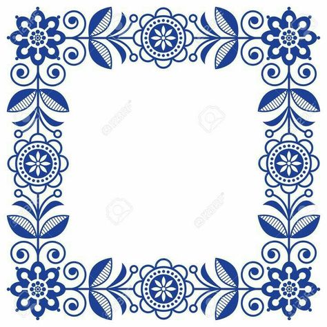 Folk Border Pattern, Scandinavian Border Design, Traditional Scandinavian Folk Art, Traditional Folk Design, Folk Art Frame, Norweigen Folk Art, Folk Art Border Design, Scandinavian Folk Art Patterns, Folk Art Border