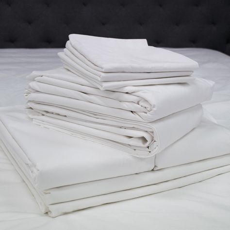 Need sheets to go with the quilts and love the linen you sleep on when you stay away from home?  Lucky you know about queenb then! We supply top Hotels and Motels too! Clean out your linen closet and spoil yourself and your family!  We have even made a special "Commercial Sheets" section on our website so you can enjoy Commercial quality product to your door - and you don't even have to buy a container lot haha! Hotel Bed Sheets, Triple Bed, Wholesale Bedding, Hotel Sheets, Standard Hotel, Best Sheets, Deep Pocket Sheets, White Sheets, Hotel Bed