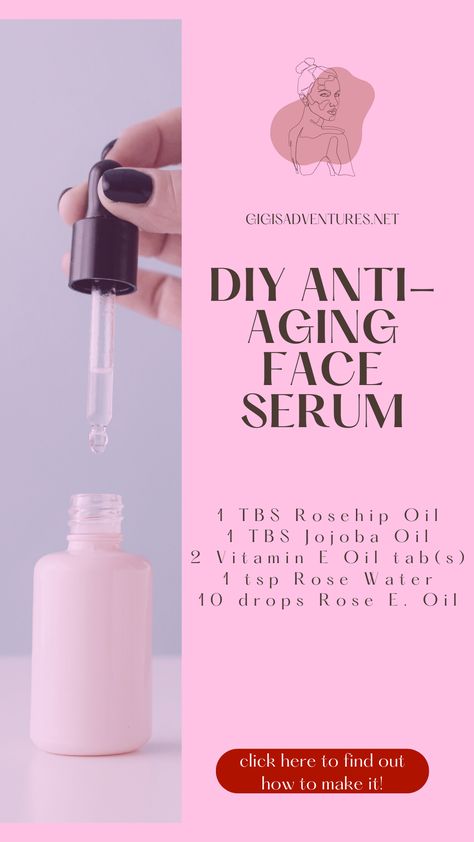 If you think that making a DIY Face Serum is a tough challenge, you may want to think again! This DIY face serum recipe is not only incredibly easy to craft, but quite inexpensive as well. Made from only 5 ingredients you can easily find in your house or at the drugstore, this anti aging face serum can be crafted in less than 10 minutes and will quickly become a favorite of yours to use. Click on the pin to discover exactly how to make it! Beauty Apothecary, Diy Face Serum Recipe, Diy Face Serum, Face Serum For Glowing Skin, Face Serum Recipe, Serum For Glowing Skin, Serum Recipe, Diy Haircare, Diy Serum