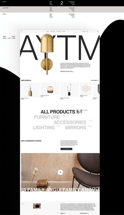 Luxury E Commerce Website, Homeware Website, Minimal Ui Design, Interior Website Design, E Commerce Web Design, Interior Website, Ui Ux Trends, Ux Trends, Interior Design Sites