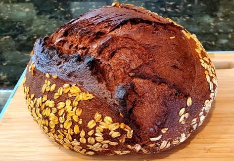 Sourdough Brown Bread Recipe, Molasses Sourdough Bread, Large Sourdough Loaf, Sourdough Molasses Brown Bread, Sourdough Brown Bread, Rolls Sourdough, Sweet Rolls Recipe, Homemade Sourdough Bread Recipes, Molasses Bread