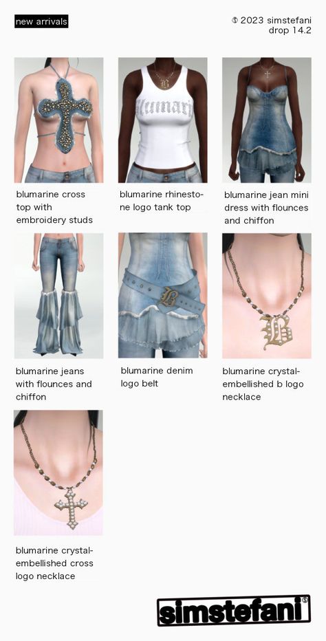 SIMSTEFANI Jean Mini Dress, Sims 4 Piercings, Sims 4 Tsr, Pelo Sims, Free Sims 4, Sims 4 Body Mods, Tumblr Sims 4, Sims 4 Expansions, Sims 4 Cc Folder