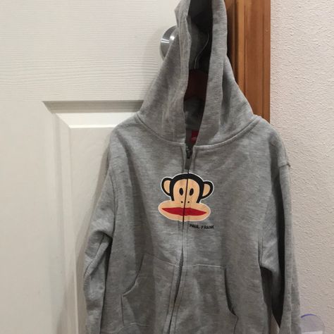 Size 5t Jacket. Paul Frank And Target Collaboration. New With Tags. Gray Zip Up Light Jacket With Pockets. Paul Frank Monkey Clothes, Vintage Zip Up, Cute Zip Ups, Paul Frank Clothes, Monkey Jacket, Gray Outfit, Zip Up Jackets, Money Clothes, Silly Clothes