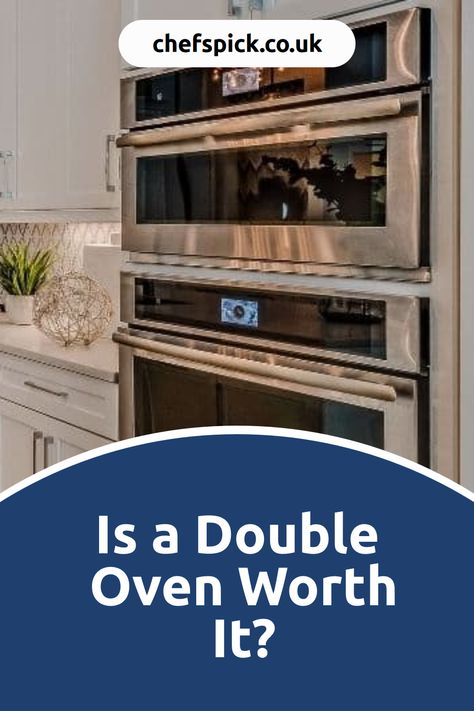 Today, we’re looking at whether double ovens are actually worth it. However, we’re going to focus on built-in and built-under models. As you’ll see, these ovens may not offer the space you think. Double Wall Ovens Ideas Layout, Double Oven Small Kitchen Layout, French Door Double Wall Oven, Kitchens With Wall Ovens, Double Oven Microwave Combo Wall, Double Oven With Microwave Above, Double Wall Oven Layout, Built In Ovens In Kitchens, Side By Side Ovens