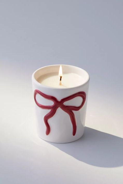 Urban Outfitters Candle, Statement Pieces Decor, Bow Candle, Bow Icon, Vanilla Cashmere, Winky Face, Vanilla Bourbon, Aesthetic Objects, Face Emoji