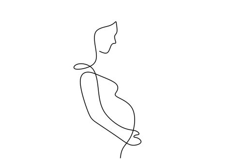 One continuous single line of pregnant woman Pregnant Icon, Fertility Tracker, Single Line Drawing, Sugar Cookie Designs, Single Line, Continuous Line, Pregnant Woman, Cookie Designs, Line Icon