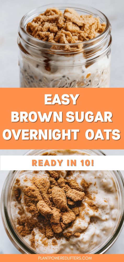 Are you looking for brown sugar overnight oats with cinnamon? Do we have something for you! These overnight oats are easy to make and will help you start your day with a smile. Whether you're looking for easy overnight oats in a jar or vegan overnight oats, this recipe has got you covered! Overnight Oats With Whole Milk, Overnight Oats 8oz Jar, Over Night Oatmeal Recipes, Overnight Oats In A Jar Easy, How To Makeover Night Oats, Overnight Oats With Vanilla Protein, Overnight Oats With Steel Cut Oats, Weight Watchers Overnight Oats In A Jar, Oatmeal Overnight Recipe Jars