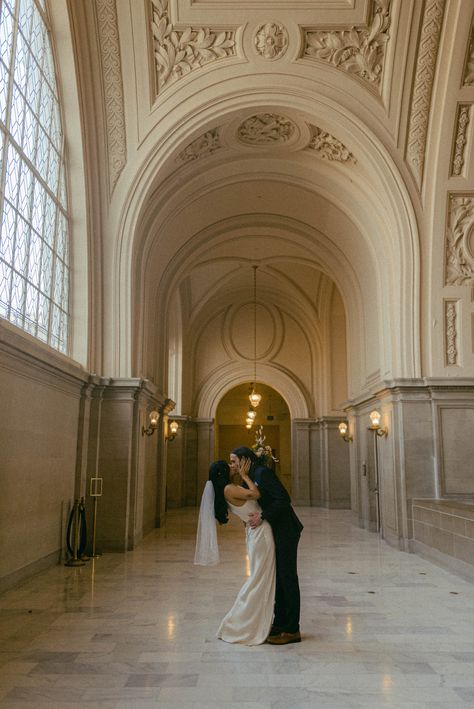 City Wedding Elopement, City Wedding Inspiration, City Hall Wedding Pictures, San Fran City Hall Wedding, Beverly Hills City Hall Wedding, City Hall Sf Wedding, San Fran City Hall Elopement, San Francisco Wedding Photos, Wedding Photos Courthouse