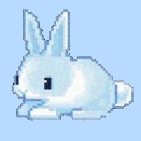 Blue Rabbit Aesthetic, Blue Bunny Icon, Blue Bunny Aesthetic, Aesthetic Blue Icon, App Icons Blue, Iphone Themes, Character Sheets, Blue Aesthetic Pastel, Cute App