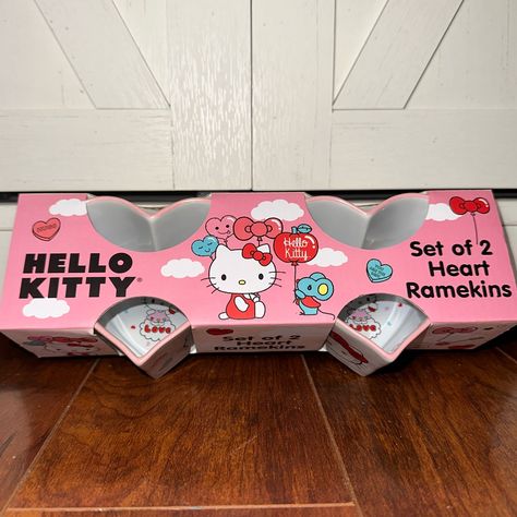 Brand New Rare Hello Kitty Valentine’s Day Heart Ramekins Set Of 2 Features Hello Kitty Winking Around The Sides And Inside Hello Kitty Is Holding A Cupcake With Love Written Below! Experienced Shipper With The Reviews To Show It! Shipped With Love And Care Tiktok Famous And Very Hard To Find After Going Viral Trending Pink Christmas Hello Kitty Blankets Hello Kitty Throws Valentines Easter Hello Kitty Pinkmas Home Goods Tj Maxx Rae Dunn Cupcakes And Cashmere Throw Tiktok Viral Holiday Present G Hello Kitty Kitchen Decor, Hello Kitty Winking, Hello Kitty Decor, Hello Kitty Furniture, Lips Decor, Ramekins Set, Hello Heart, Rare Hello Kitty, Christmas Hello Kitty