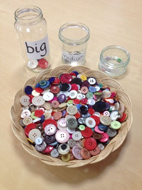 Maths Sorting Activities Year 1, Reggio Emilia Materials, Small Medium Big Activities, Quantity Activities For Preschool, Size Preschool Activities, Reggio Sorting Activities, Reggio Emilia Math Activities, Loose Parts Preschool Provocations, Reggio Math Activities