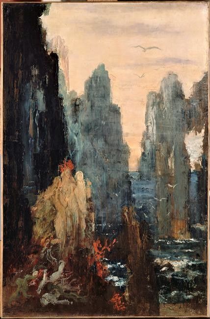 Siren Painting, Gustave Moreau, Gustave Courbet, Painting People, Pre Raphaelite, Yellow Art, Art Et Illustration, Sirens, French Artists