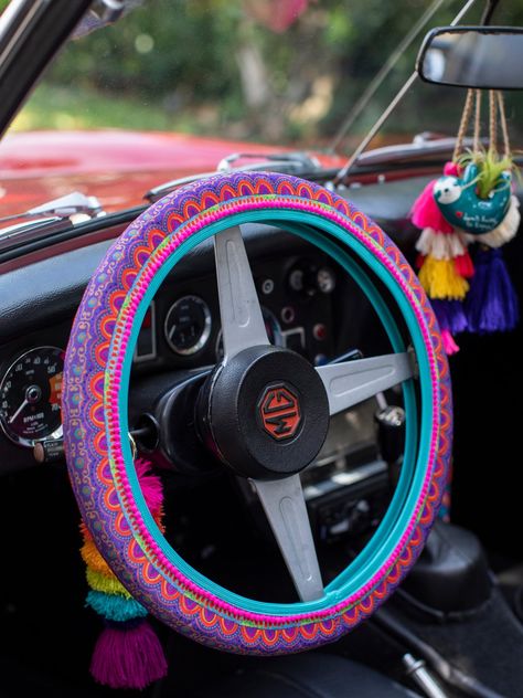 Hippie Car, Car Deco, Pet Hammock, Cute Car Accessories, Pt Cruiser, Car Air Fresheners, Car Magnets, Car Interior Decor, Steering Wheel Cover