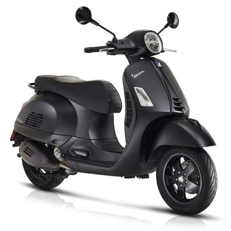 Vespa Black, Black Vespa, Black Scooter, Scooters Vespa, Vintage Moped, Scooter 50cc, Vintage Vespa, Vespa Scooter, Moped Scooter