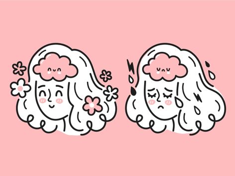 Positive and negative mind by Slavko Kahovsky on Dribbble Aesthetic Highlight Covers Instagram Pink, Positive Psychology, Motivational Art, Pattern Images, 7 Chakras, Positive And Negative, Negative Emotions, Drawing Tips, Instagram Feed