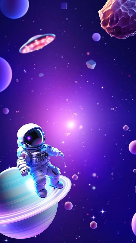 Purple iPhone wallpaper, 3D astronaut illustration | free image by rawpixel.com / ton 3d Wallpaper Purple, Purple Astronaut, Purple Iphone Wallpaper, Wallpaper Astronaut, 3d Astronaut, Blender Character Modeling, Tom And Jerry Wallpapers, Astronaut Illustration, Wallpaper Galaxy