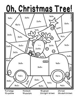 Multiplication Coloring Worksheets, Christmas Multiplication, Christmas Math Worksheets, Math Coloring Worksheets, Holiday Worksheets, Math Pages, Coloring Worksheets, Christmas Worksheets, Math Multiplication