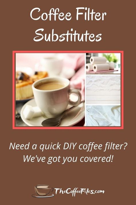 Uh oh...out of coffee filters? Find the best DIY coffee filter sustitutes, plus helpful suggestions for planning ahead so you're always prepared to brew the java! #coffeefilter #diy #substitute #thecoffeefiles Coffee Filter Substitute, Coffee Filters Diy, Diy Coffee Filter, Chemex Coffee, Quick Coffee, Always Prepared, Keurig Coffee, Homemade Coffee, Quick Diy