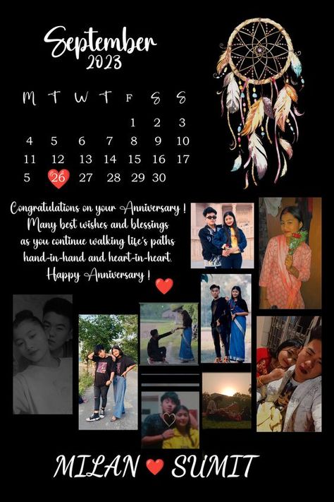 Calendar Photo Frame, Anniversary Editing Ideas, Couple Photo Editing Ideas, Happy Anniversary Frames, Anniversary Photo Frame Ideas, Happy Birthday My Hubby, Anniversary Collage, Happy Anniversary Photos, Happy Aniversary