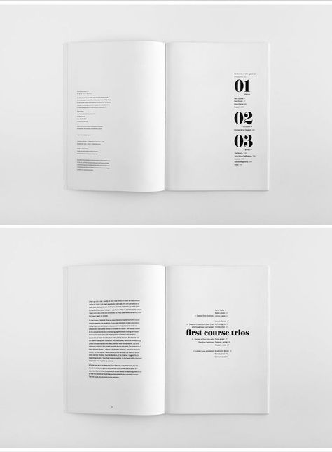 Minimalist Design: 25 Beautiful Examples and Practical Tips – Design School Booklet Layout, Graphic Design Magazine, Mises En Page Design Graphique, Minimalist Book, Page Layout Design, Social Design, Minimalist Layout, Booklet Design, Magazine Layout Design