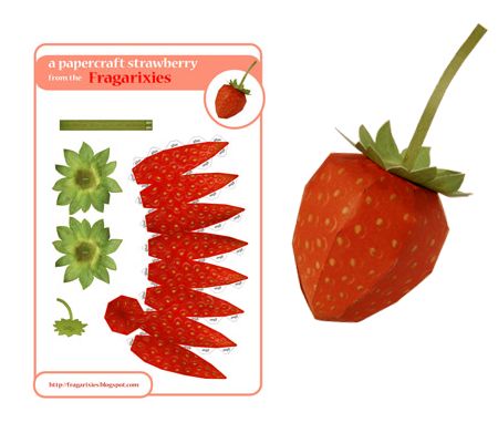 Just in time for strawberry season, fill a bowl with paper strawberries. Paper Figure Template, 3d Strawberry, Papercraft Download, Paper Toys Template, Instruções Origami, Paper Doll Template, Papercraft Templates, Paper Toy, Paper Art Craft