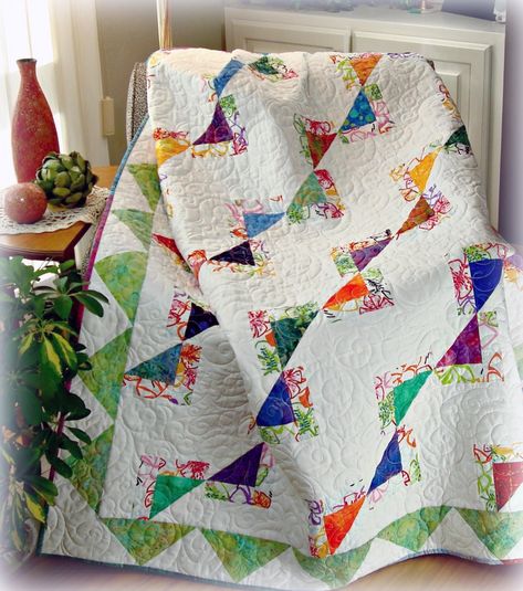 #433 Newport Fantasy Quilt Pattern Digital Download Fantasy Quilt, Flying Geese Quilt, Easy Quilt Patterns, Pdf Quilt Pattern, Star Quilt Patterns, Colorful Quilts, Scrappy Quilts, Patch Quilt, Baby Crib