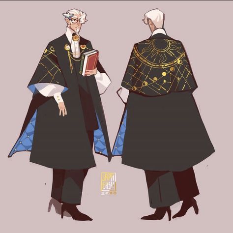 Scholar Outfit, Npc Ideas, Fantasy Clothes, D D Character Ideas, Chara Design, Character Portrait, Roleplay Characters, Eyes Emoji, Art Clothing