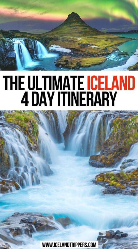 The Ultimate Iceland 4 Day Itinerary Iceland Itinerary Summer, Road Trip Iceland, 5 Days In Iceland, Iceland Travel Itinerary, Iceland Honeymoon, Winter Iceland, Things To Do In Iceland, Iceland Summer, Iceland Vacation